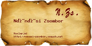 Nánási Zsombor névjegykártya